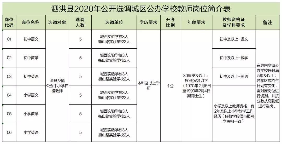 泗洪县小学最新招聘启事概览