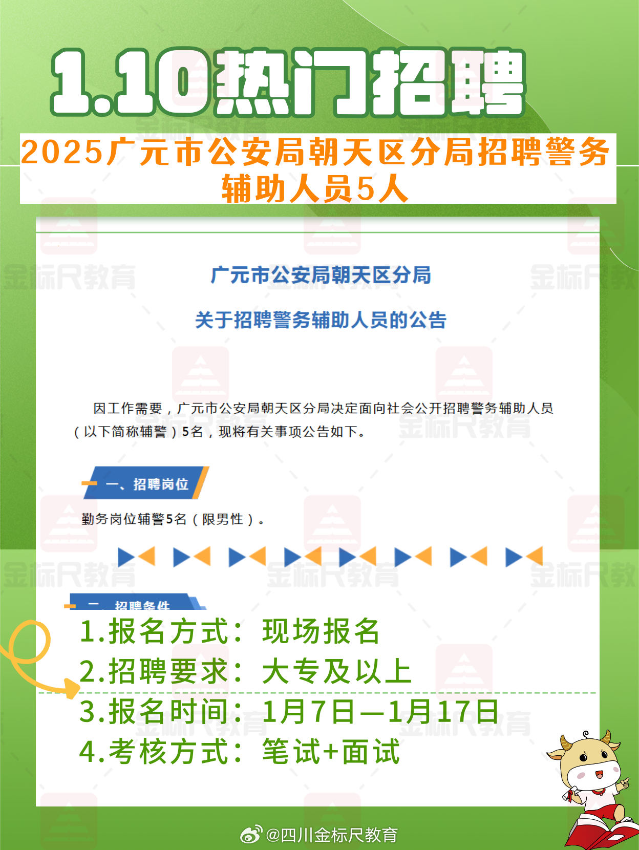 武都区公安局最新招聘启事